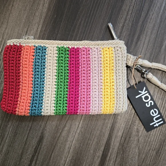 NWT THE SAK Vita Crochet Wristlet, Beach Stripe - Picture 7 of 10